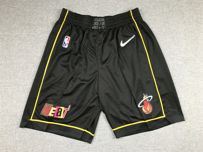 Cheap Men 2022 NBA Miami Heat black shorts